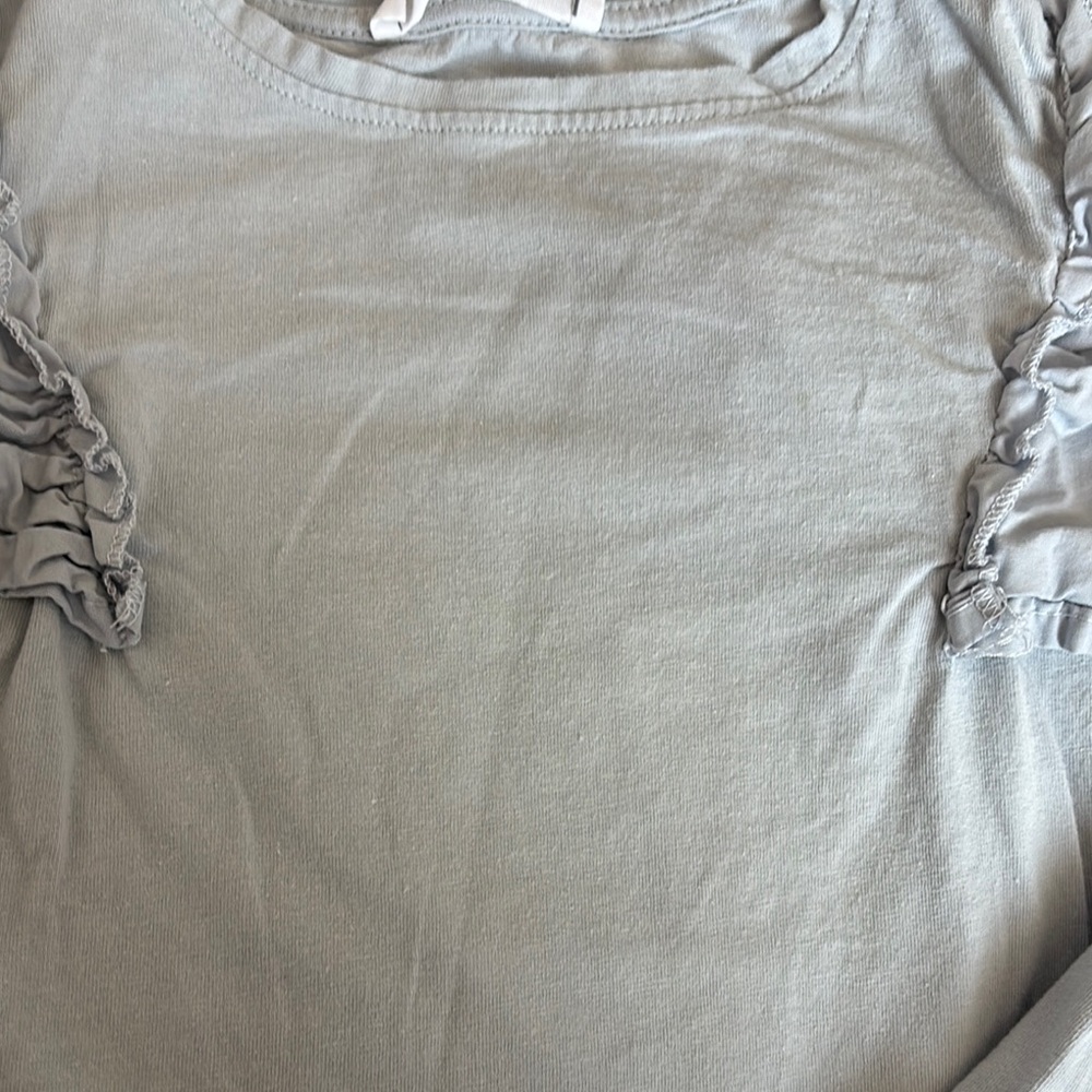 Zara | Puff Sleeve Ruffled Blouse 💙 - Picture 2 of 4
